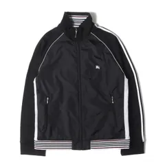 【美品】BURBERRY BLACK LABEL バーバリー ブラックレーベル ジャケット ブラック 黒 サイズ:3 | ジップアップ ストレッチ トラック ジャケット (BMV26-209-09) | アウター ブルゾン 上着【メンズ】【中古】