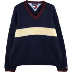 古着 90年代~ トミーヒルフィガー TOMMY HILFIGER Vネックウールニットセーター メンズL相当 ヴィンテージ/eaa605772