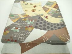 平和屋着物○訪問着 紬地 手描き 草花文 正絹 逸品 AAAT9413np - メルカリ