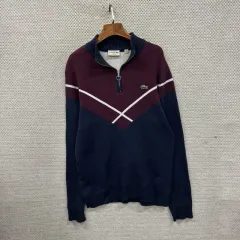 LACOSTE ラコステ カジュアル 刺繍 ロゴ ハーフジップ ニット M A03404