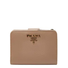 プラダ ロゴ 1ML018 ピンク ベージュ サフィアーノレザー レディース PRADA【1-0246276】
