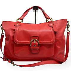 未使用級　COACH コーチ 2way ショルダーバッグ ハンドバッグ レッド