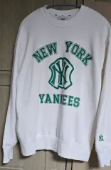 MLB オーバーサイズ スウェット + ジョガー パンツ (クリーム色)