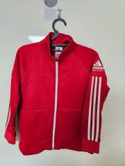 アディダス 赤 3本線 トレーナー ジャケット 130 キッズ
