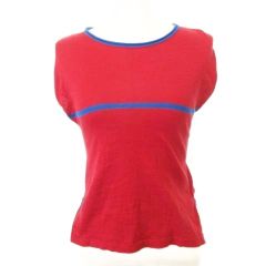 マルニ MARNI ボーダーノースリーブ ワンピース 40 ブルー 青