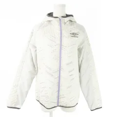 アンブロ UMBRO WM FO(U)R THERMOTIONジャケット 中綿ジャケット ジップアップ フーディー ドット ロゴ スポーツ L 白 ホワイト MWOJF42 /AO8 ■GY12のサムネイル