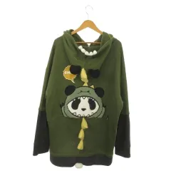 パンディエスタ ジャパン PANDIESTA JAPAN パーカー フーディー XL 緑 グリーン カーキ パンダ 恐竜 キャラクター /AO3 ■GY99