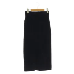 ロペ ROPE コーデュロイストレッチポケット付きタイトスカート ロング 34 ブラック /DF ■OS