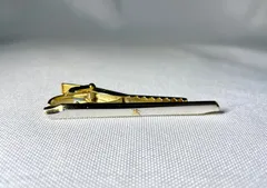 美品 Burberry バーバリー ホースナイトロゴ 騎士デザイン 艶消しスターリングシルバー＆ゴールド ネクタイピン タイピン タイバー