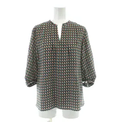 ボールジー BALLSEY トゥモローランド シャツ ブラウス 36 赤 レッド 青 ブルー 総柄 幾何学模様 /AP