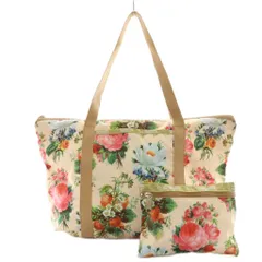 レスポートサック LesportSAC ポーチ付フラワー柄トートバッグ マルチカラー アイボリー 緑 グリーン /SS ■OS ■SH