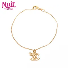 CHANEL シャネル ブレスレット 0*A ココマーク ラインストーン【中古】