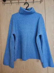 (新品)アトリエ ナイン タートルネック ニット FREE ブルー