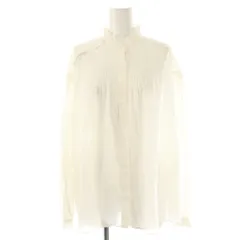 ボールジー BALLSEY トゥモローランド コットンガーゼエンブロイダリー ギャザーネックブラウス 長袖 36 ホワイト /HK ■OS