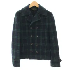 コムデギャルソンオムプリュス COMME des GARCONS HOMME PLUS AD2008 ピーコート Pコート アウター ショート丈 チェック柄 SS 緑 グリーン 紺 ネイビー PB-C011 /YTのサムネイル