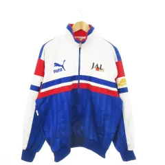 プーマ PUMA 90's ヴィンテージ トラックジャケット ジャージ ジップアップ 清水エスパルス サッカー 大きいサイズ XO 3L 青 ブルー /AO10