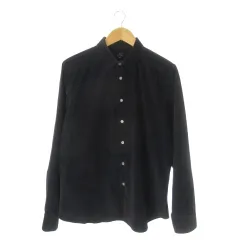 ピーエスポールスミス PS Paul Smith シャツ XL 紺 ネイビー 黒 ブラック コーデュロイ ワンポイント /CK34 ■GY99