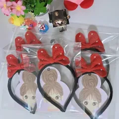 手編みのかわいいプリンセス パール リボン カチューシャ ハンドメイド