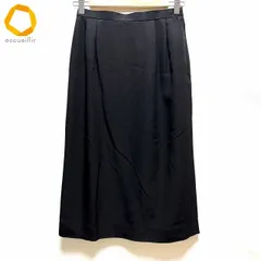 #a レリアン Leilian スカート 9 黒 ロング タイト ウール混 日本製 レディース [939041] k01