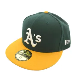 ニューエラ NEW ERA 59FIFTY MLBオンフィールド アスレチックス キャップ 2TONE グリーン イエロー /UO