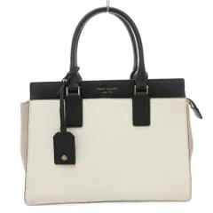 ケイトスペード KATE SPADE キャメロンストリート ハンドバッグ バイカラー レザー 黒 ブラック 白 ホワイト /AE
