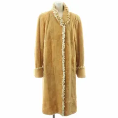 サガミンク SAGA MINK 金サガ ROYAL ファーコート ロング シェアードミンクファー 毛皮 染毛 総裏地 メタルボタン F キャメル /MP ■GY18