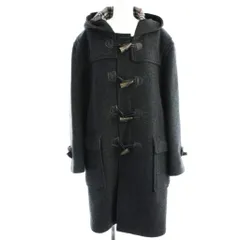 バーバリー ロンドン BURBERRY LONDON ダッフルコート ロング丈 ウール カシミヤ混 S グレー チェック柄 BBC80-190-07 /PP ■GY18