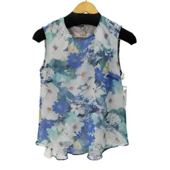 ダイアグラムグレースコンチネンタル Diagram GRACE CONTINENTAL マルチフラワーシフォンノースリーブブラウス レディース JPN：36 