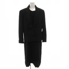 SOIR PERLE ソレール セットアップ スーツ ジャケット ワンピース フォーマル ロング 七分袖 9号 黒 ブラック /FF