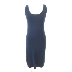 ラルフローレンスポーツ RALPH LAUREN SPORT ノースリーブ ニット ワンピース ひざ丈 国内正規 薄手 Mサイズ 紺 ネイビー ■GY61