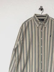 【RALPH LAUREN】90s L/S ストライプシャツ LL  ビックサイズ ヴィンテージ ラルフローレン 古着