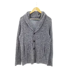 ブラックレーベルクレストブリッジ BLACK LABEL CRESTBRIDGE カーディガン ニット ショールカラー 長袖 ミックスカラー 4 XL 紺 ネイビー /MN15 ■GY12