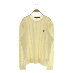 ポロ ラルフローレン POLO RALPH LAUREN ウールカシミヤ ケーブルニット セーター 長袖 L アイボリー /MY ■OS
