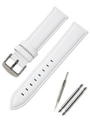 Calme Genuine Leather Watch Strap, Calf Leather Band for DW Series Watches, Sizes 14-20cm, Includes Replacement Instructions (18cm, White) ☆彡 f1266605