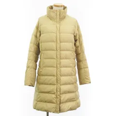 モンベル Montbell トラベル ダウン ロング コート ジップアップ ロゴ刺繍 タン S アウター