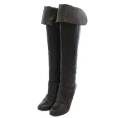 ダイアナ DIANA ロングブーツ レザー 本革 24.5cm ブラウン ヒール /JS