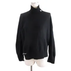 ユニクロ UNIQLO アニヤハインドマーチ Anya Hindmarch カシミヤ ニット 長袖 ハイネック M ブラック ■FF