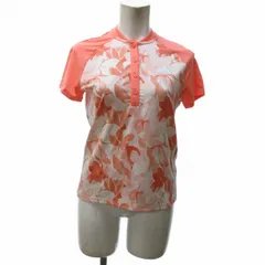 アディダス adidas ゴルフ GOLF タグ付き エナジーフラワープリント ボタンシャツ 半袖 ピンク S