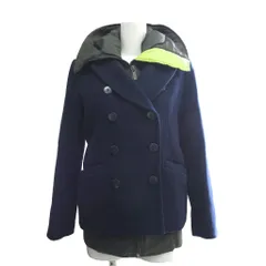 アルマーニエクスチェンジ A/X ARMANI EXCHANGE 現行モデル テーラード ドッキングジャケット ブルゾン レイヤード Pコート ネイビー カーキ Sサイズ IBO84のサムネイル