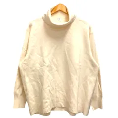ユニクロ UNIQLO ニット セーター オフタートルネック 長袖 無地 3XL 白 アイボリー
