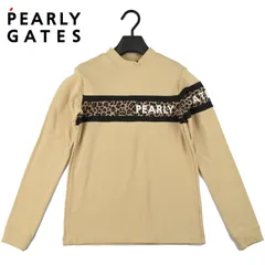 【サイズ：0・Ｓ・新品】パーリーゲイツ 日本製 コットン裏毛 ストレッチ モックネック 長袖 カットソー ベージュ 055-2266006