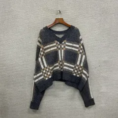 ヴィンテージ オーバーサイズ Vネック ニット 105 M07901