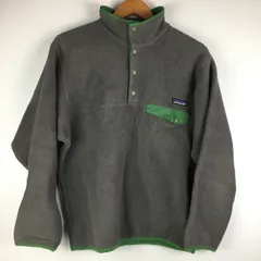 patagonia ライトウェイトシンチラスナップTプルオーバー メンズ S グレー×グリーン 304202512190011
