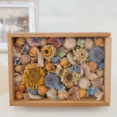 ブルー系カラフルドライフラワーBOXアレンジ　お祝い　ギフト　誕生日　ウェルカムボード