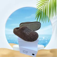 ブラウン ファー スリッパ