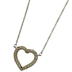 ティファニー TIFFANY&Co. オープンハート ネックレス ツイスト ネックレス シルバー925 750 シルバー ゴールド レディース 【中古】