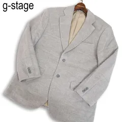 g-stage ジーステージ 秋冬 ウール&アンゴラ★ ヘリンボーン テーラード ジャケット Sz.BM　メンズ グレーのサムネイル
