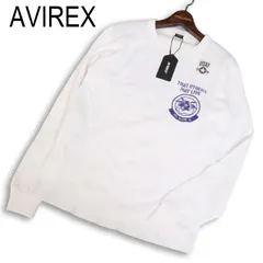 【新品 23AW】 AVIREX アヴィレックス NEW YORK A.N.G★ 長袖 ワッフル サーマル ロンTシャツ カットソー Sz.L　メンズ 白