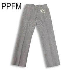 【新品 未使用】 Y2K 00s★ PPFM ペイトンプレイス 秋冬 千鳥柄★ ウール スラックス パンツ Sz.M　メンズ 日本製 archiveのサムネイル