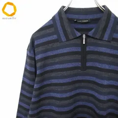 アドルフォドミンゲス Adolfo Dominguez ニット セーター ボーダー ハーフジップ メンズ [w986994]のサムネイル